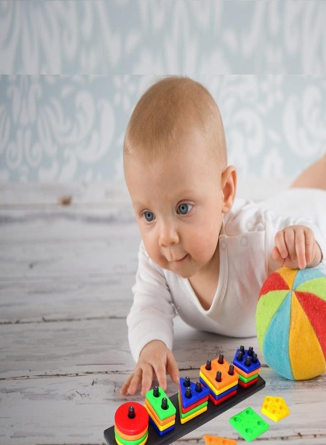 إيثيو مكعبات الزوايا الهندسية من إيثيو للأطفال | 26 قطعة، لعبة تعليمية مونتيسوري للفرز والتكديس | أحجية فرز الأشكال الملونة للأطفال الصغار من عمر 1-3 سنوات | لعبة أنشطة تعليمية للأولاد والبنات - Image 3